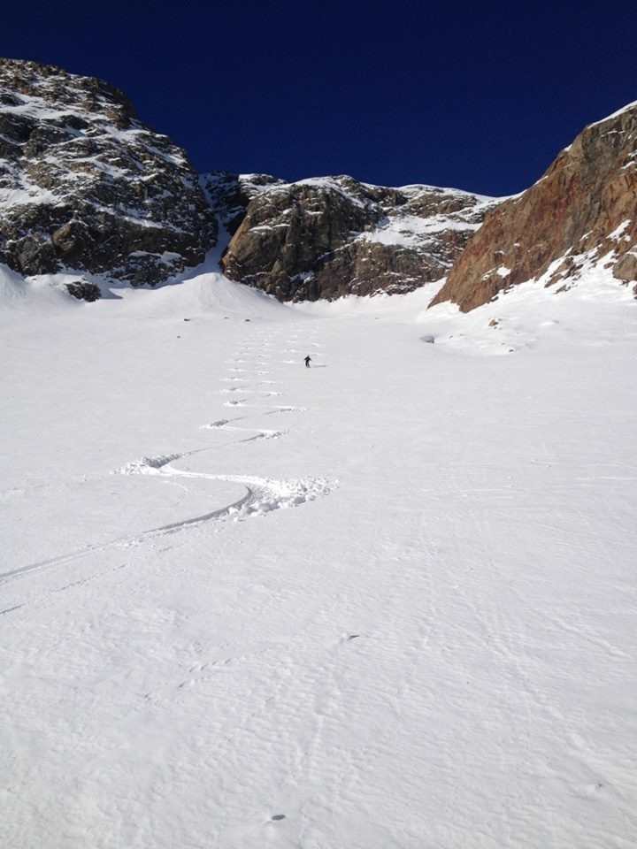 Ski hors piste sur le glacier du Grand Sablat